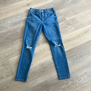 Express skinny high rise jeans.
